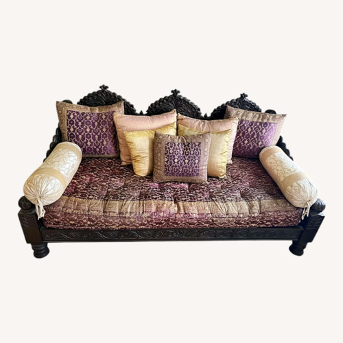 Used Vintage/Antique Finds Dark Brown Wood Daybed for sale on AptDeco