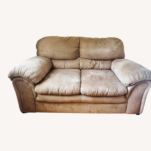 Used Raymour & Flanigan Light Brown 2 Seater Sofa for sale on AptDeco