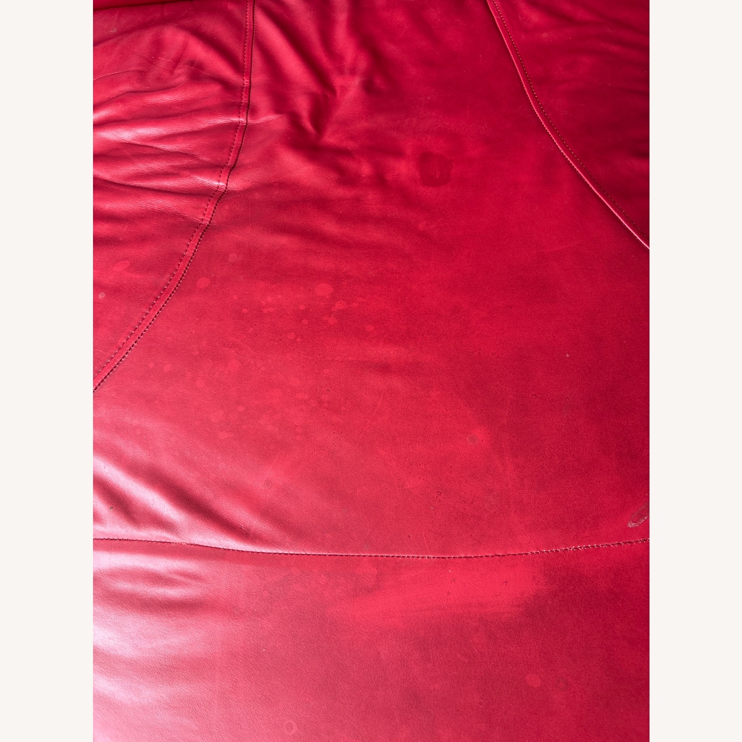 Red Leather Accent Chair - image-4