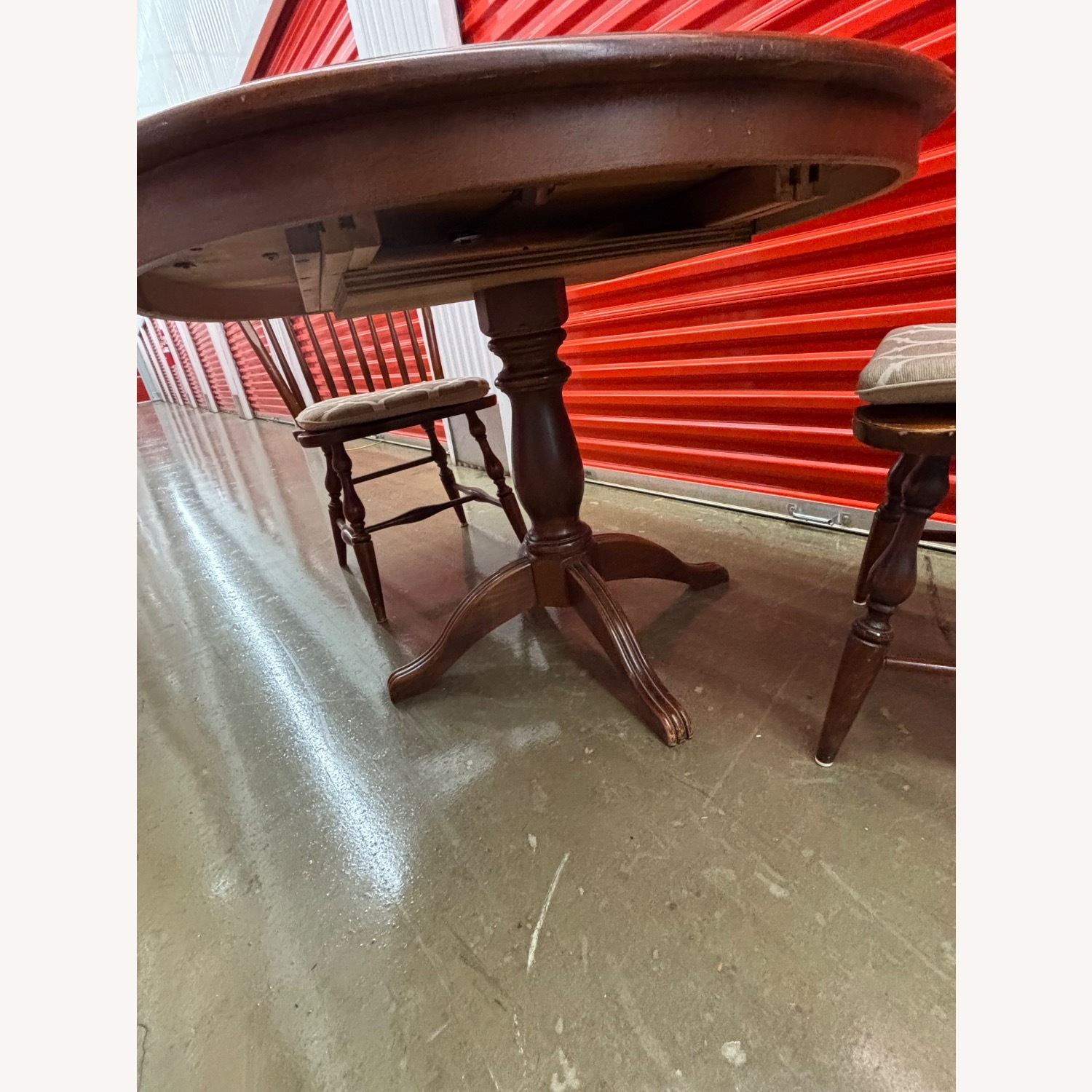 Dark Brown Dining Table and 3 Chairs  - image-2