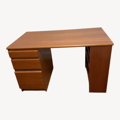 Used Scandinavian Designs Light Brown Wood Desk for sale on AptDeco