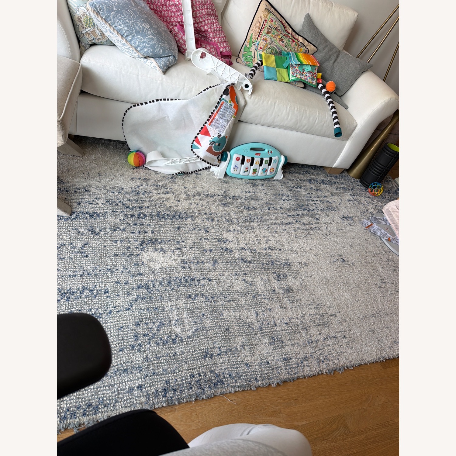 West Elm Distressed Foliage Rug 5' x 8' - image-2