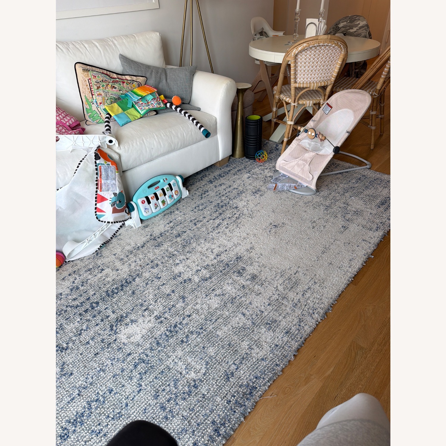 West Elm Distressed Foliage Rug 5' x 8' - image-1