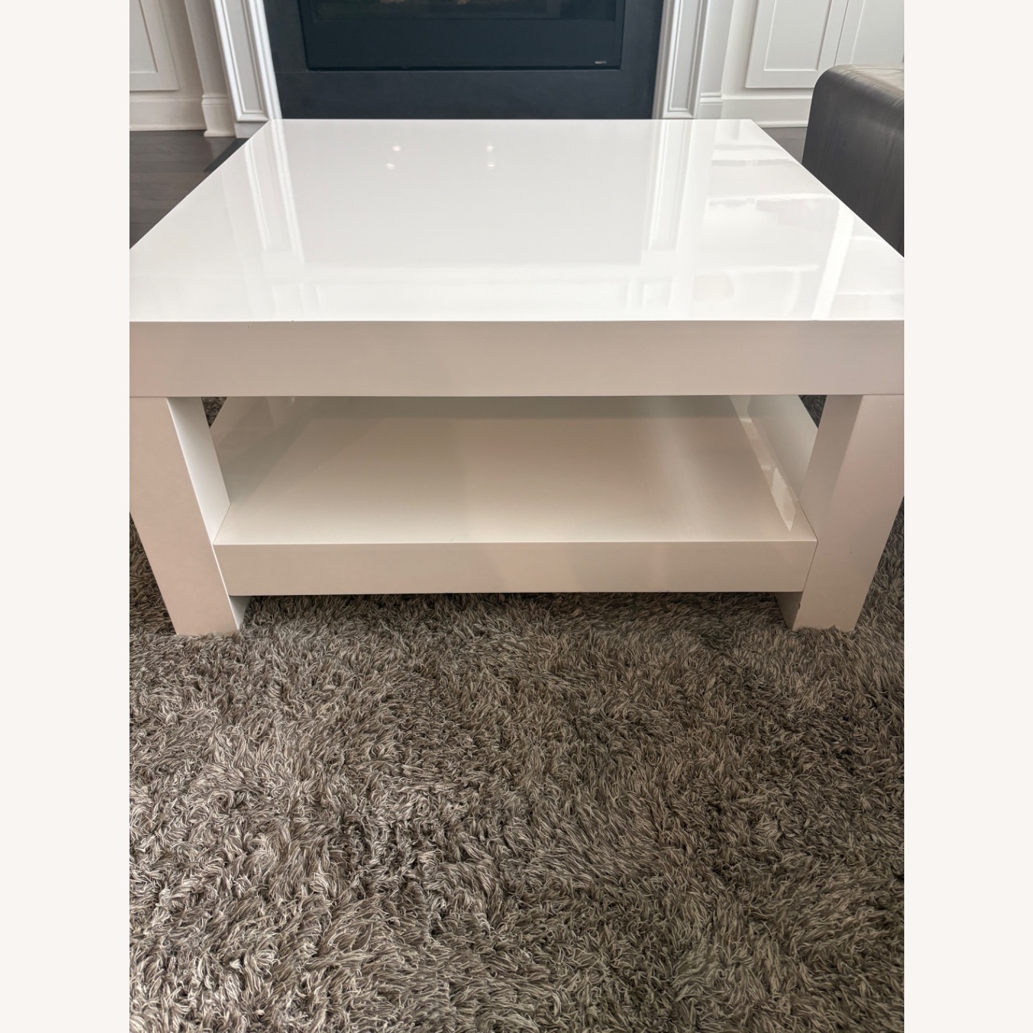 CB2 White Lacquer Coffee Table - image-2