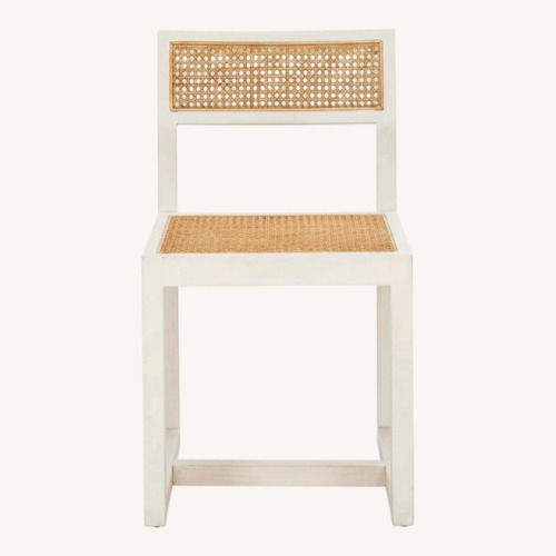Used Safavieh Bernice White Wood Dining Chairs for sale on AptDeco