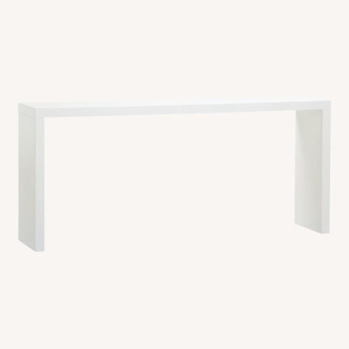 Used CB2 Fresca White Console Table  for sale on AptDeco