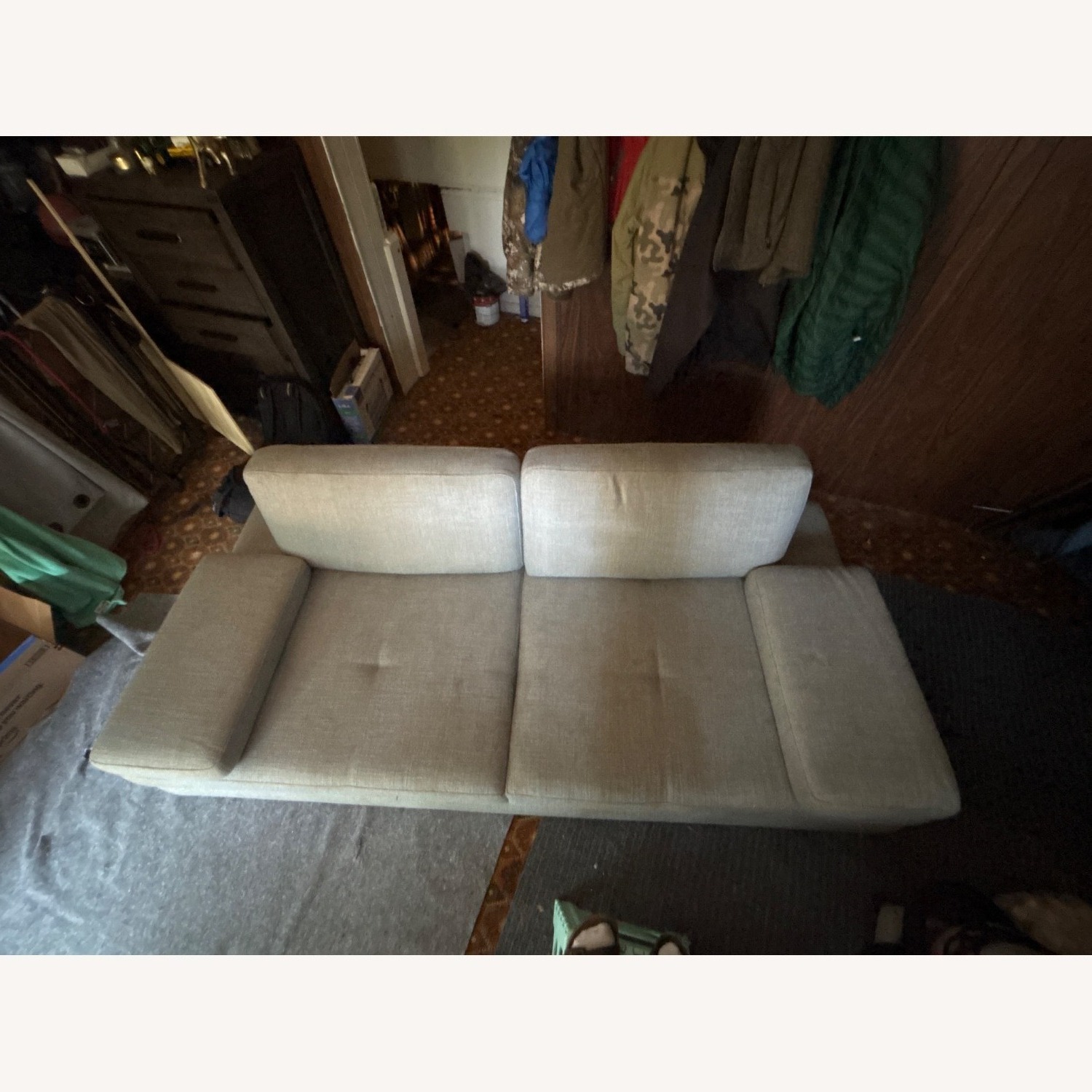 Lazzoni Light Gray Fabric 3+ Seater Sofa - image-2
