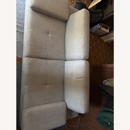 Used Lazzoni Light Gray Fabric 3+ Seater Sofa for sale on AptDeco