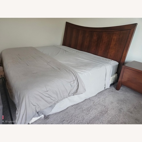 Used Wood King Size Bed Frame  for sale on AptDeco