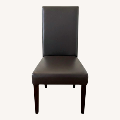 Used Dark Brown Leather Dining Chair for sale on AptDeco