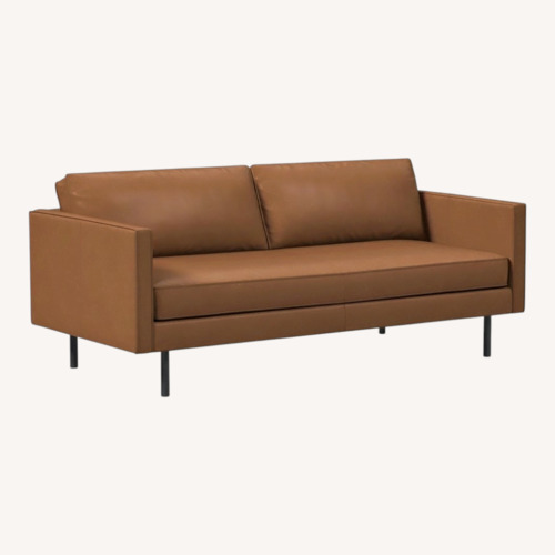 Used West Elm Axel 76" Saddle Leather Sofa, Nut  for sale on AptDeco