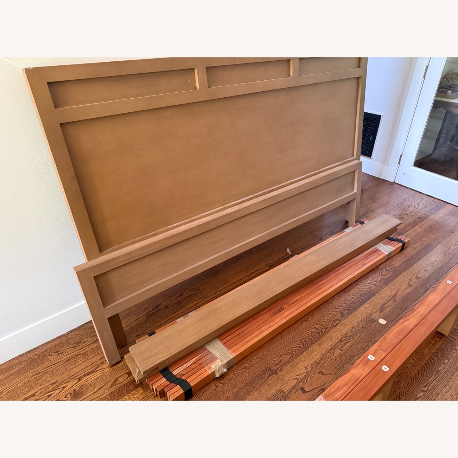 Crate & Barrel Keane Driftwood Solid King Bed Frame - image-4