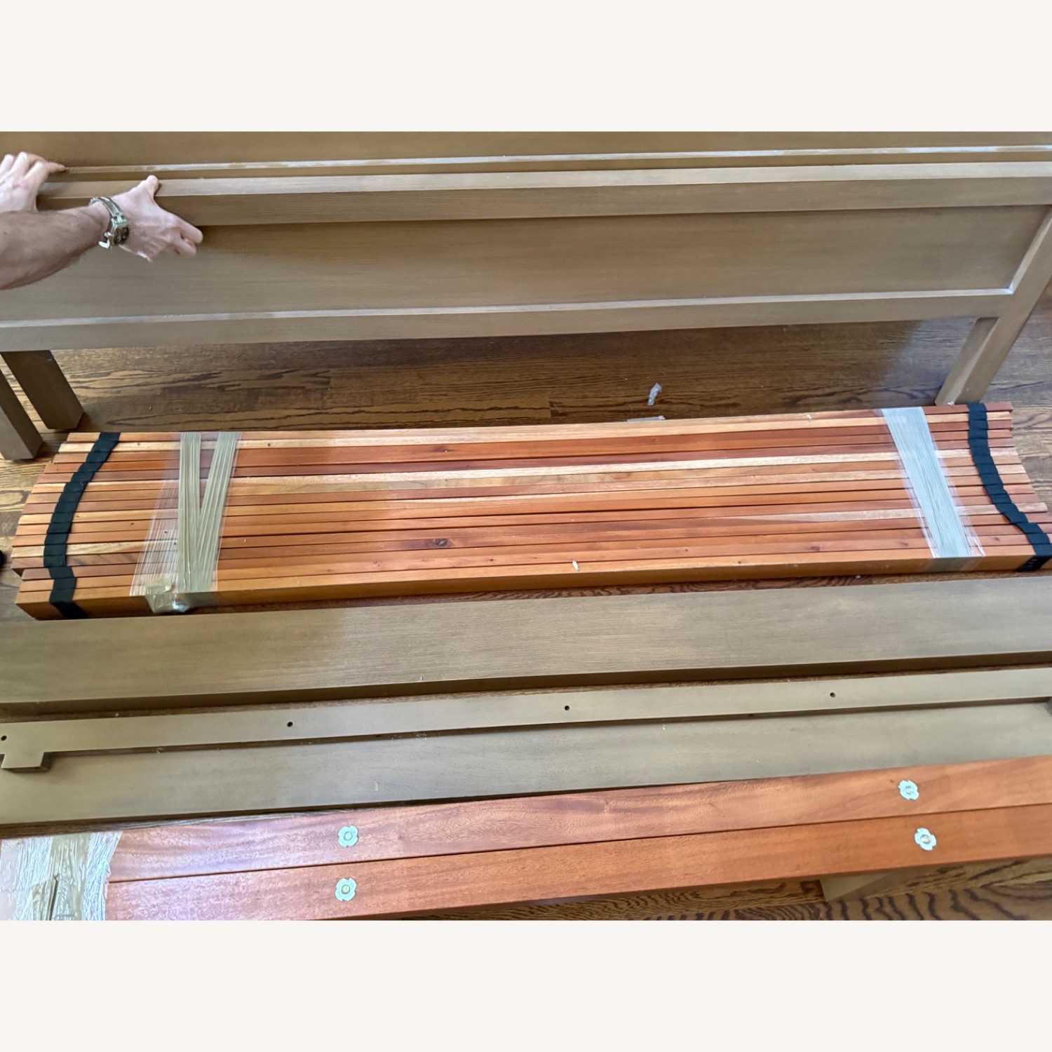 Crate & Barrel Keane Driftwood Solid King Bed Frame - image-7