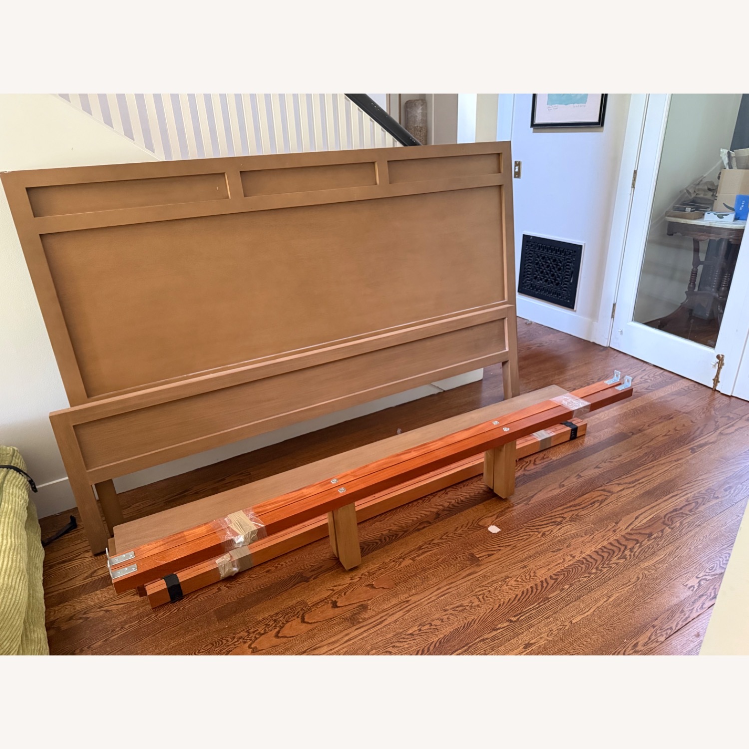 Crate & Barrel Keane Driftwood Solid King Bed Frame - image-3