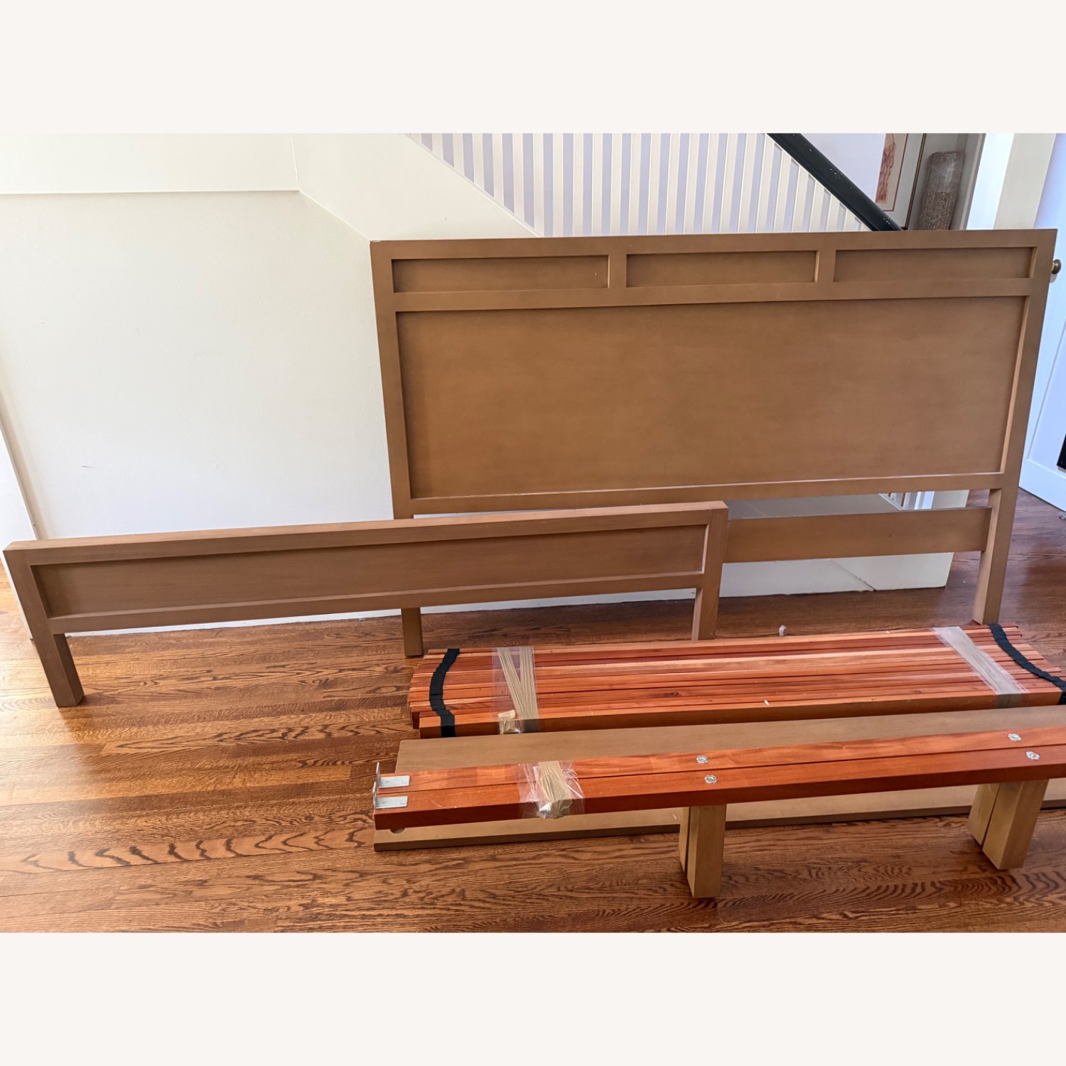 Crate & Barrel Keane Driftwood Solid King Bed Frame - image-8