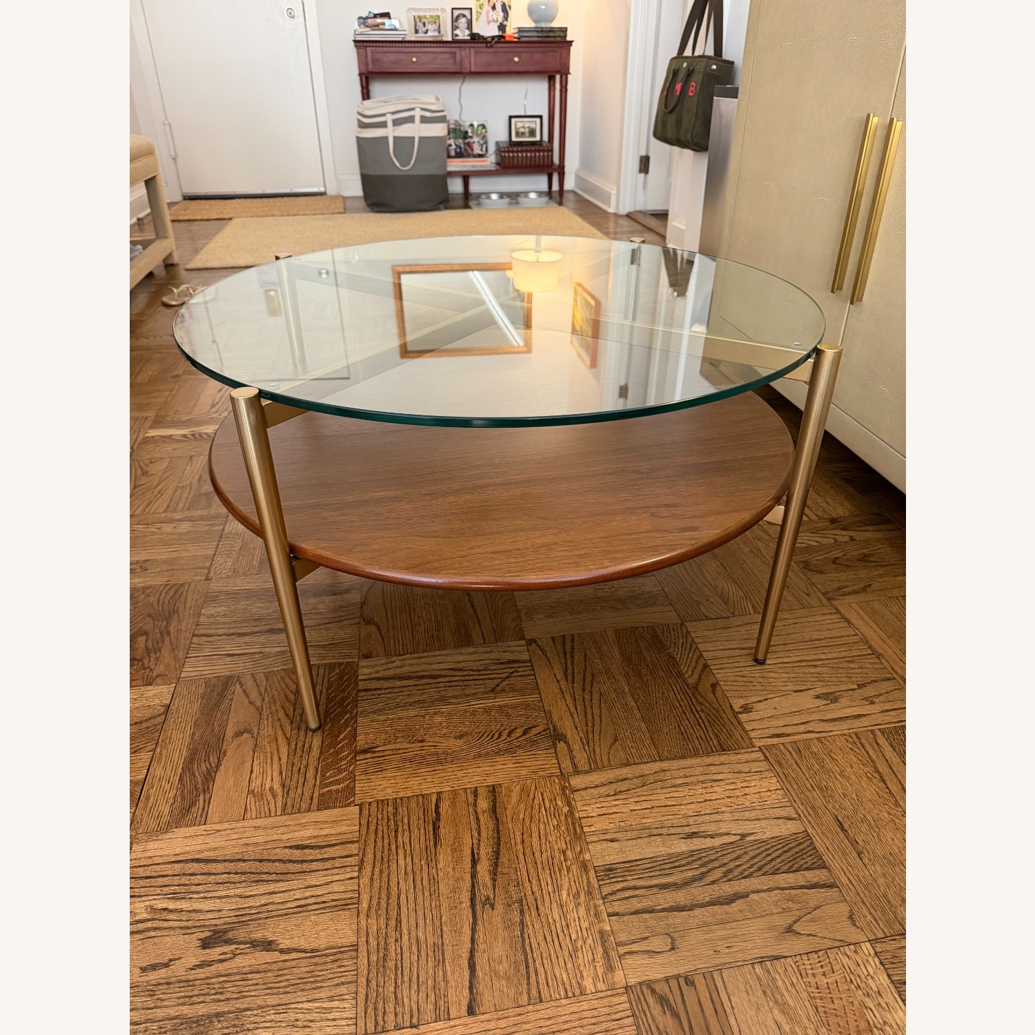 West Elm Mid-Century Art Display Round Coffee Table - image-2