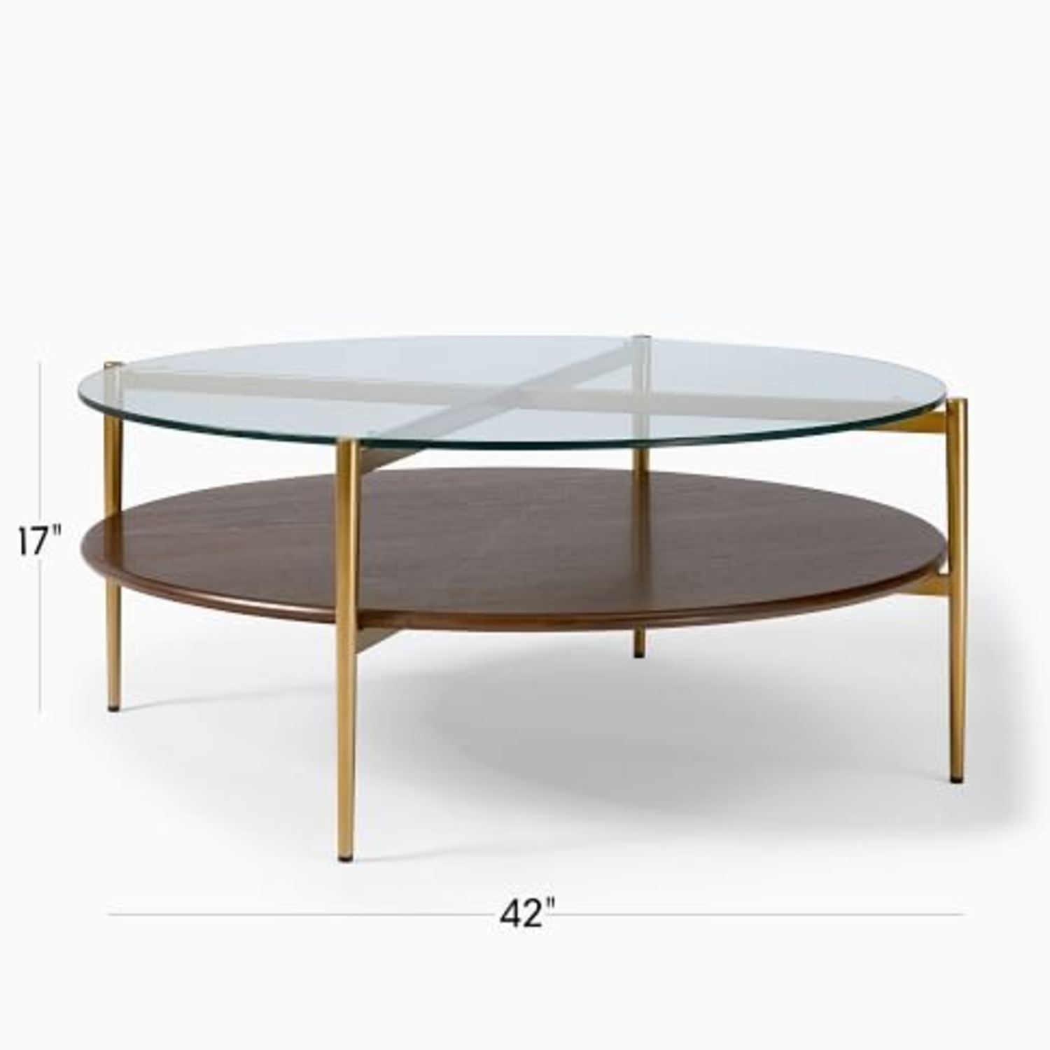 West Elm Mid-Century Art Display Round Coffee Table - image-4