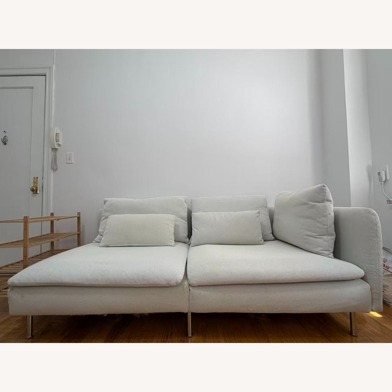 IKEA SÖDERHAMN White Fabric Loveseat - image-1
