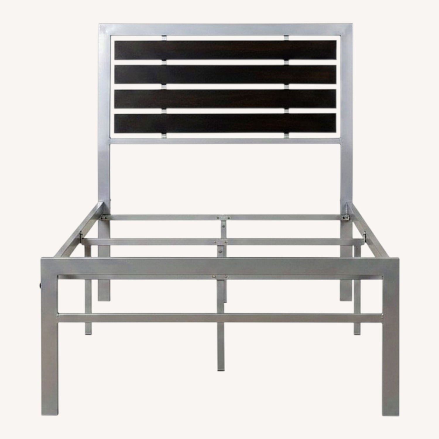 Light Gray Fabric Full Bed & Bed Frame - image-0