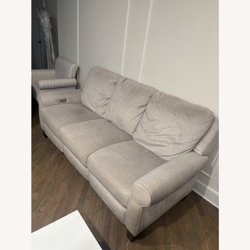 Used Ethan Allen Light Gray Fabric 3+ Seater Sofa for sale on AptDeco
