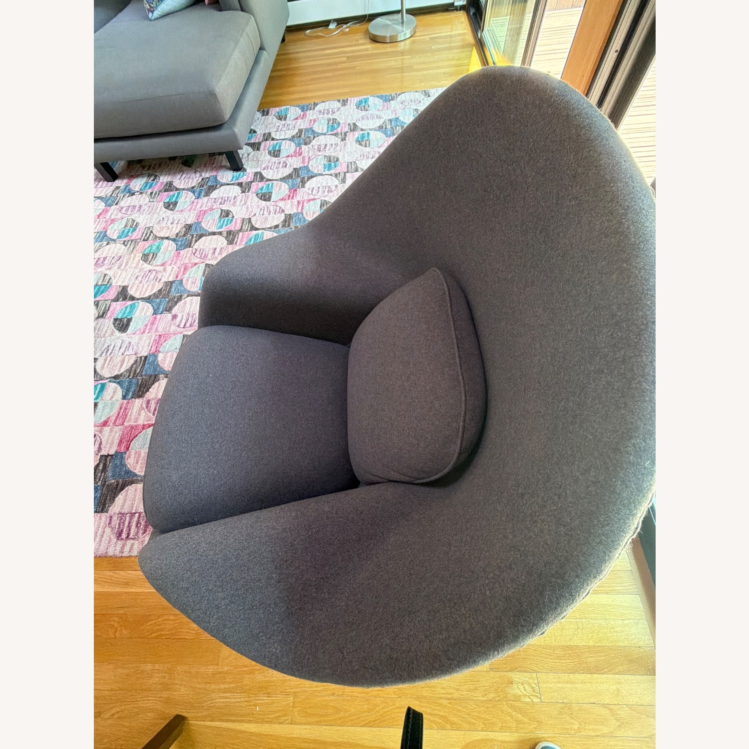 Rove Concepts Womb Dark Gray Wool Blend Accent Chair - image-4