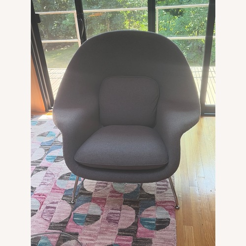 Used Rove Concepts Womb Dark Gray Wool Blend Accent Chair for sale on AptDeco