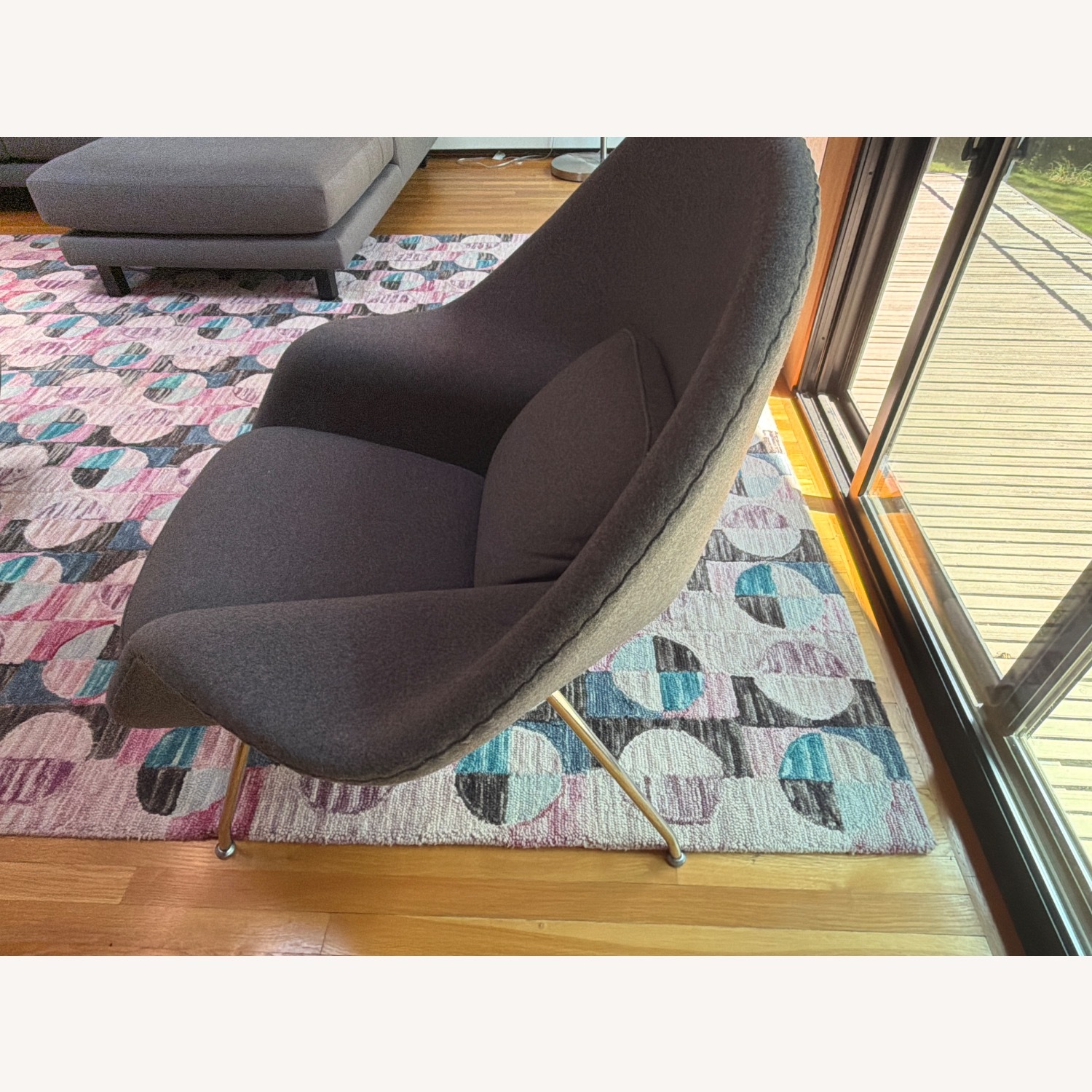 Rove Concepts Womb Dark Gray Wool Blend Accent Chair - image-3