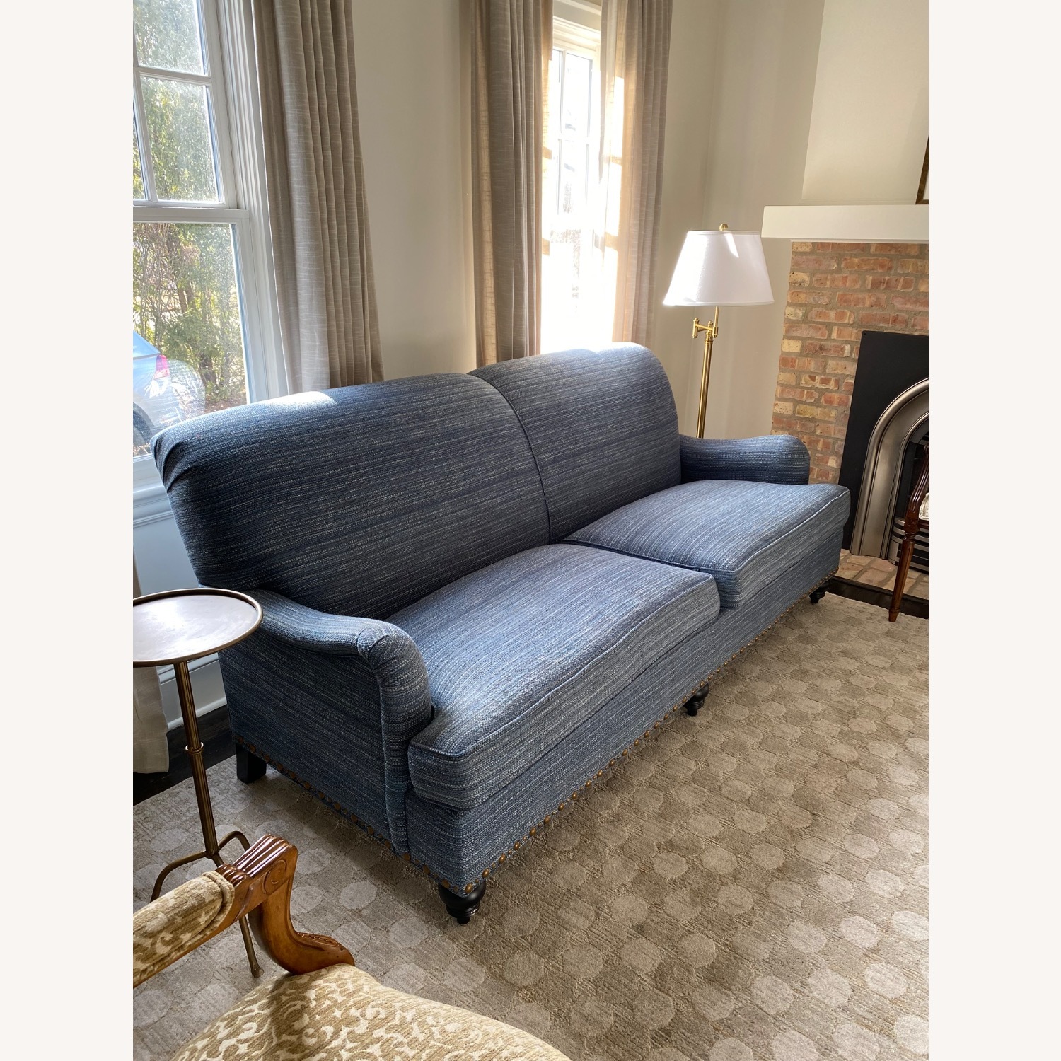 Duralee Fine Furniture Blue Loveseat - image-3