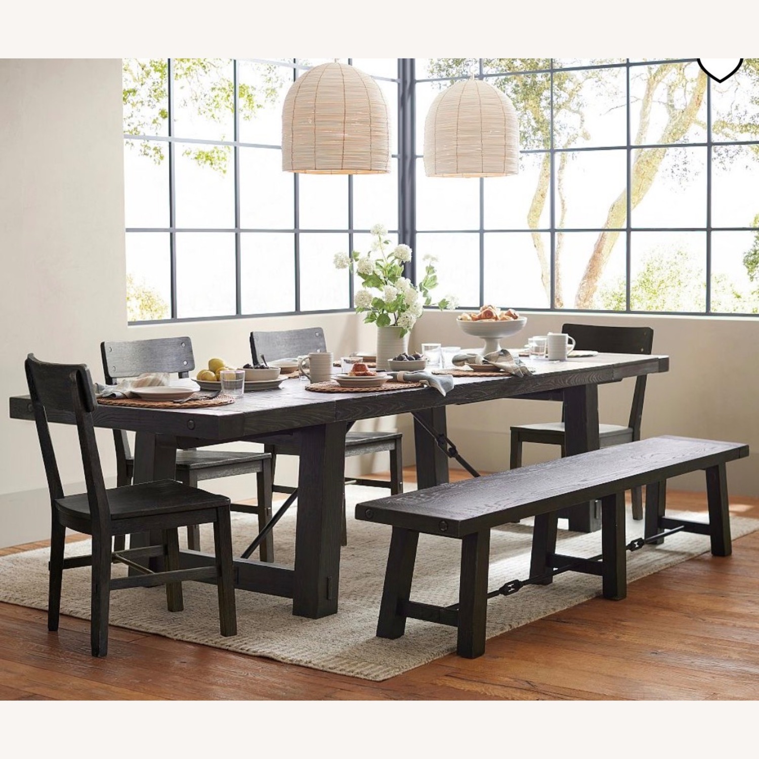 Pottery Barn Black Benchwright Dining Chairs - image-3