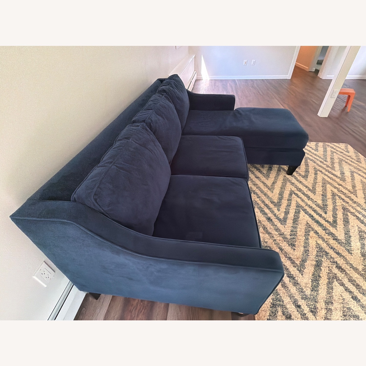 Pottery Barn York Microsuede Chaise Sofa Sectional - image-2