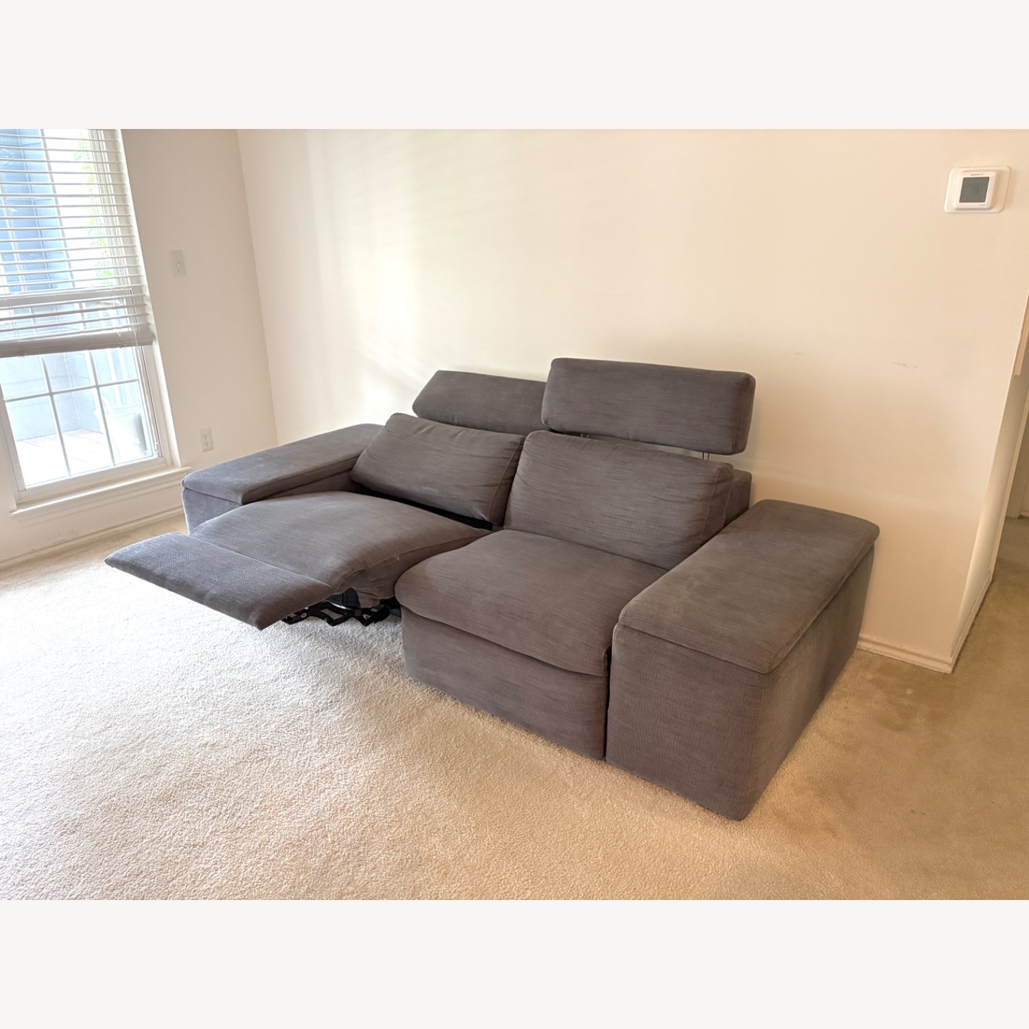 West Elm Enzo Dark Gray Fabric 2 Piece Sectional - image-2