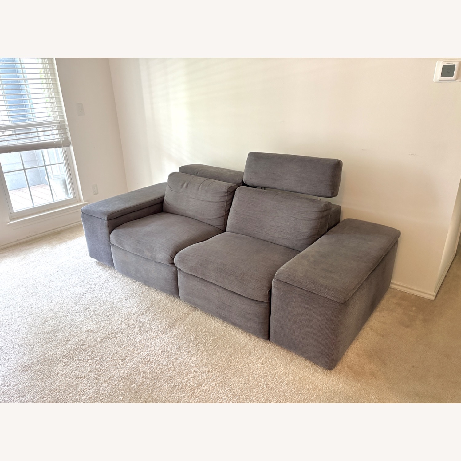 West Elm Enzo Dark Gray Fabric 2 Piece Sectional - image-8