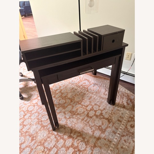 Used Pottery Barn Dark Brown Wood Desk for sale on AptDeco