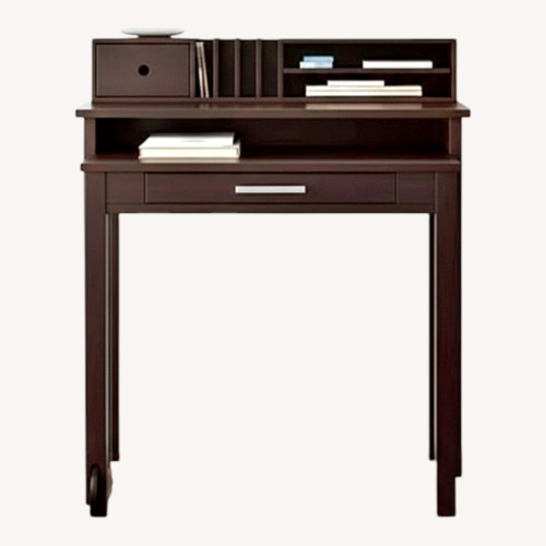 Used Pottery Barn Dark Brown Wood Desk for sale on AptDeco