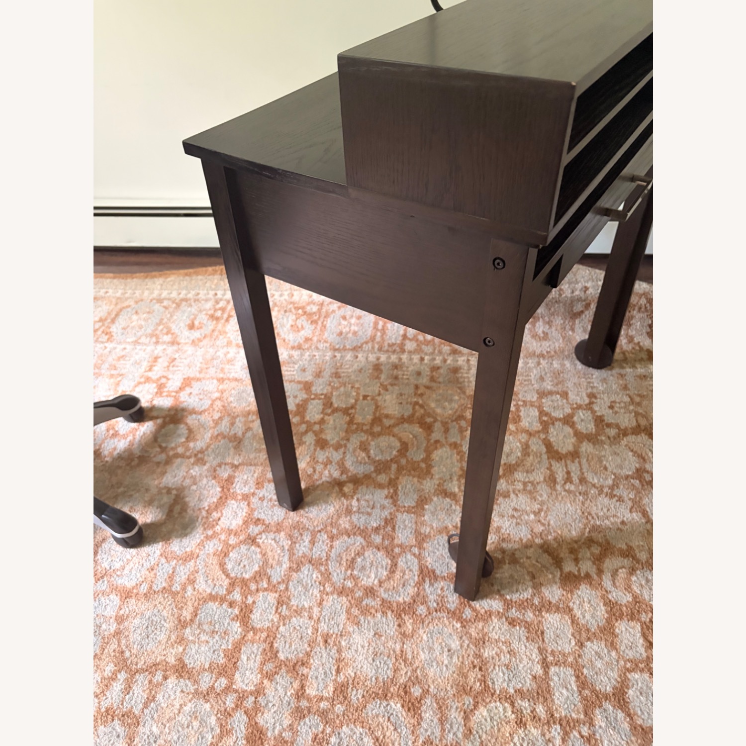 Pottery Barn Dark Brown Wood Desk - image-2