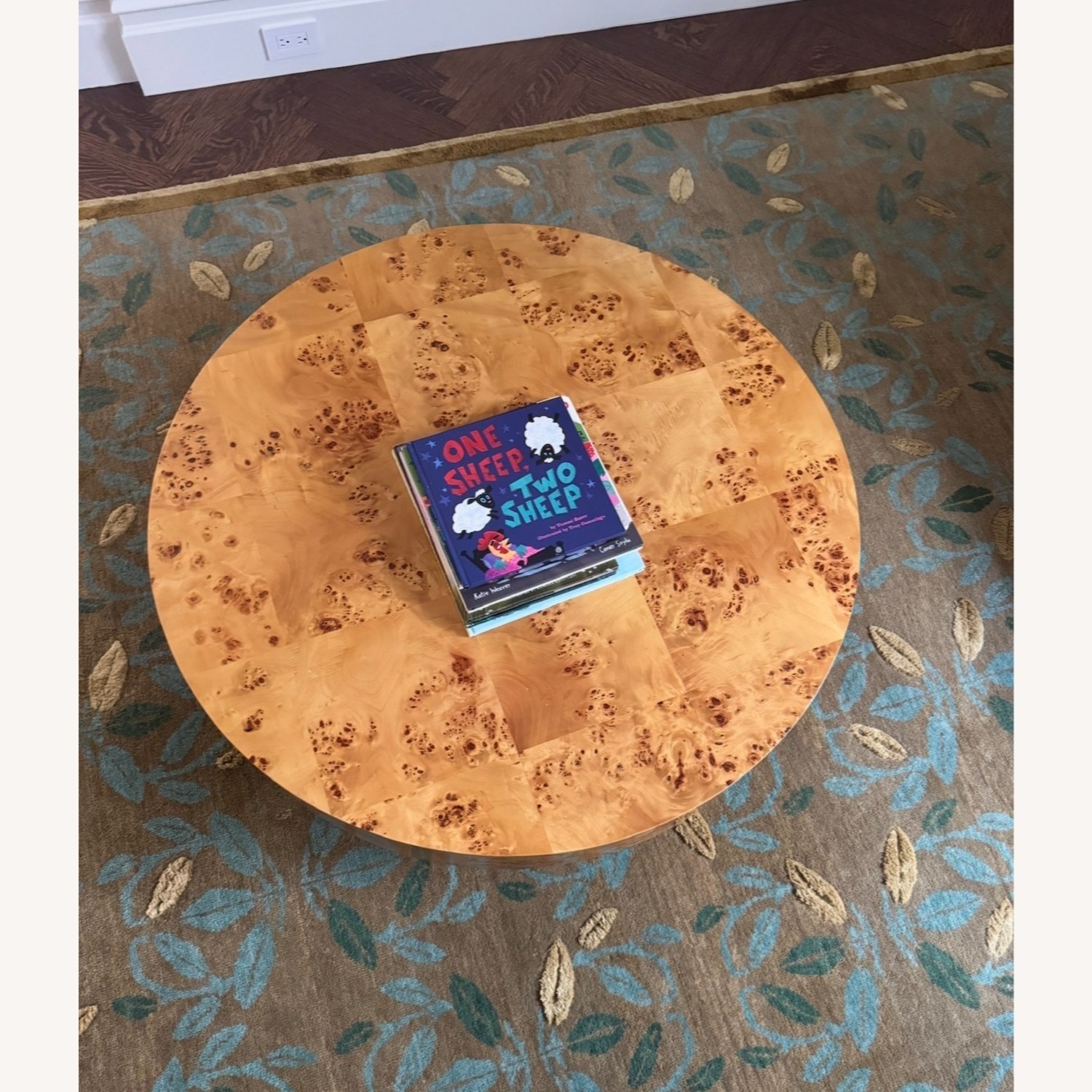 Jonathan Adler Bond Round Light Brown Wood Coffee Table - image-3
