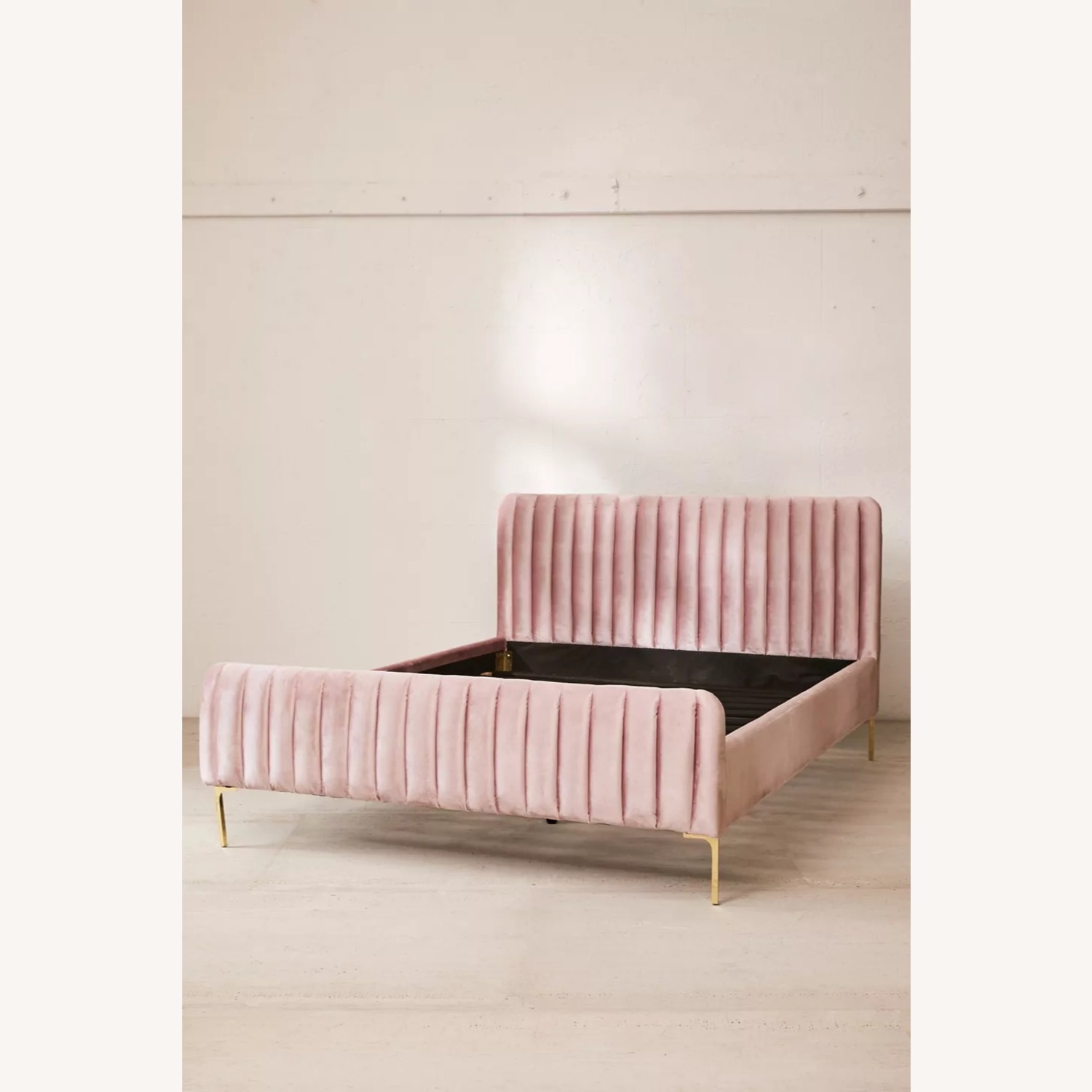 Urban Outfitters Marcella Pink Velvet Queen Bed - image-7