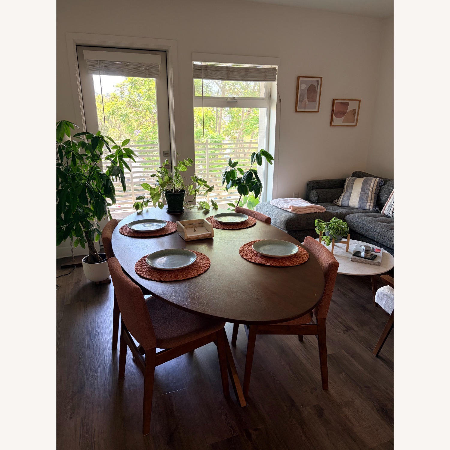 Article Conan Walnut Oval Dining Table - image-1