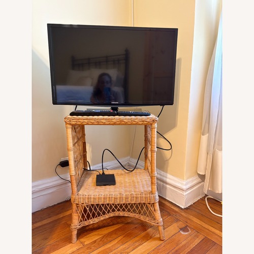 Used Natural Wicker Table for sale on AptDeco