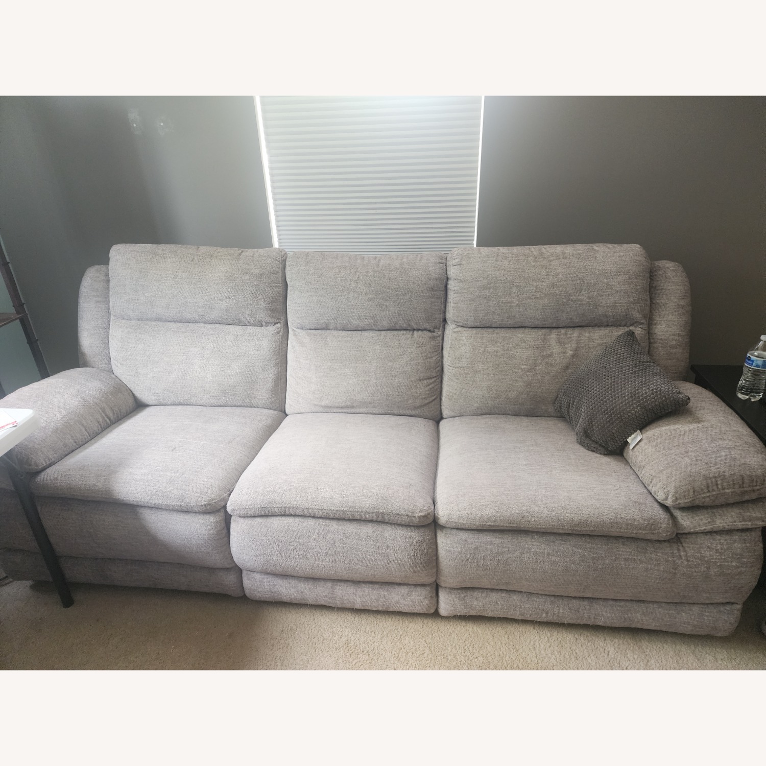 Gray Reclining Sofa - image-1