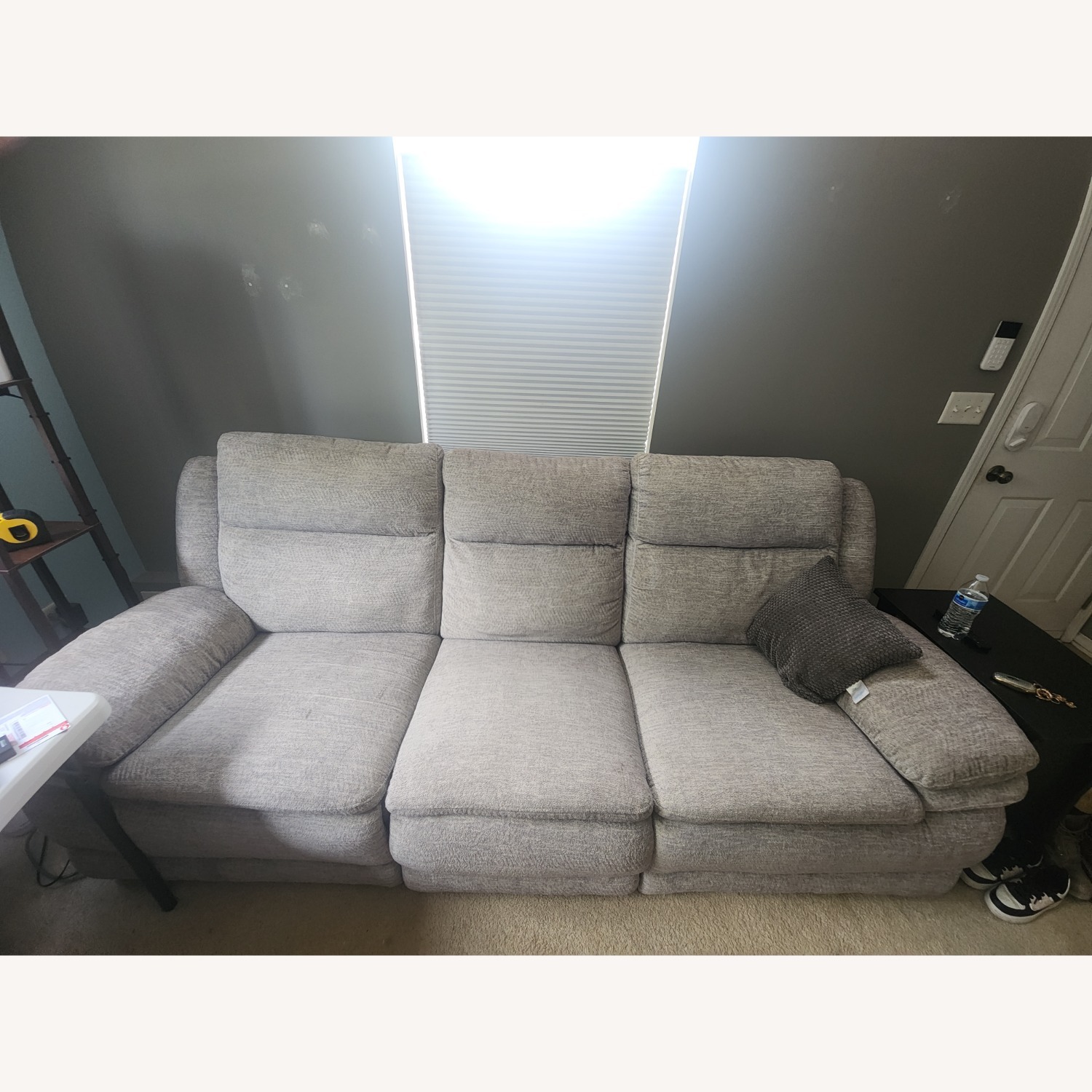 Gray Reclining Sofa - image-2