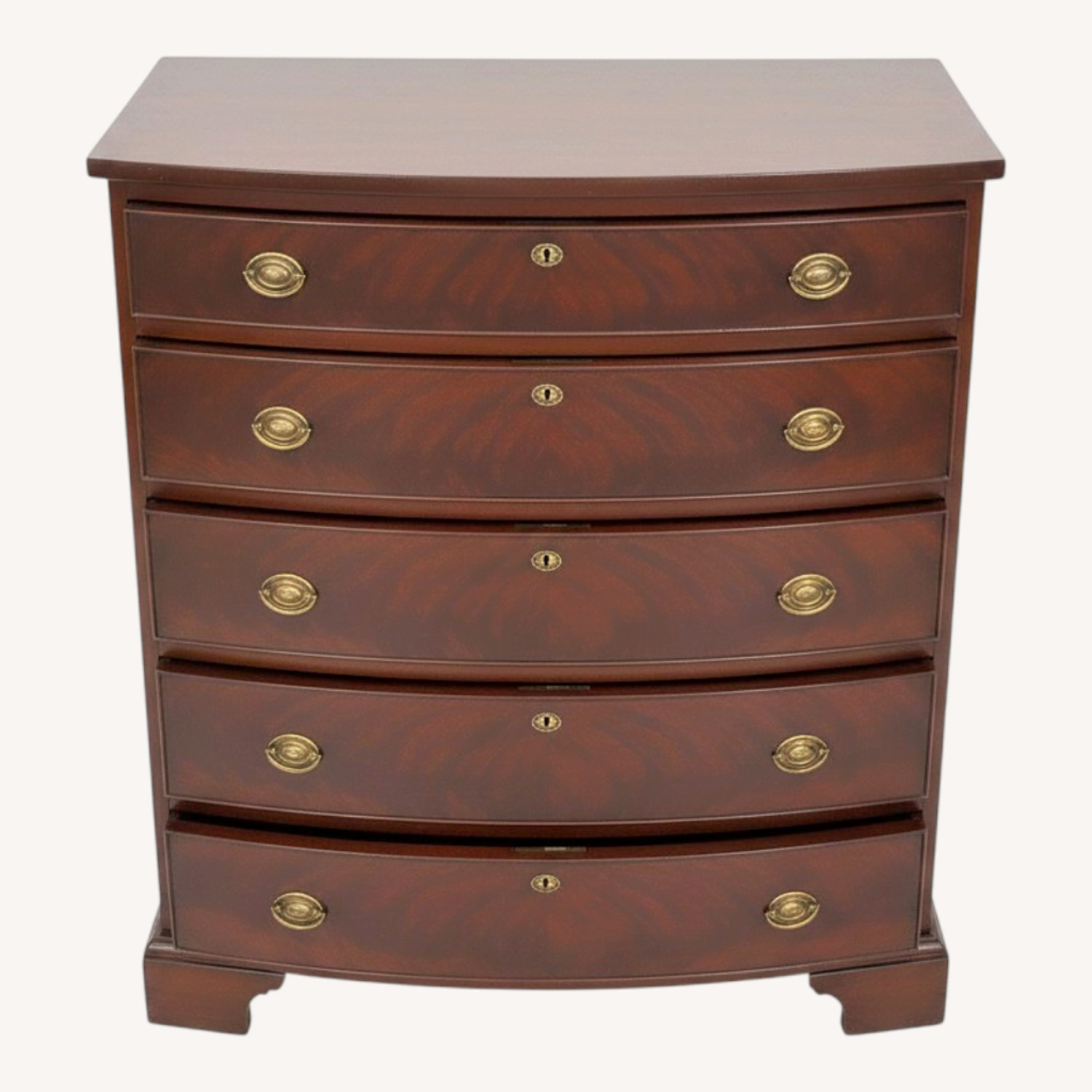 Antique Dark Brown Wood Dresser - image-0