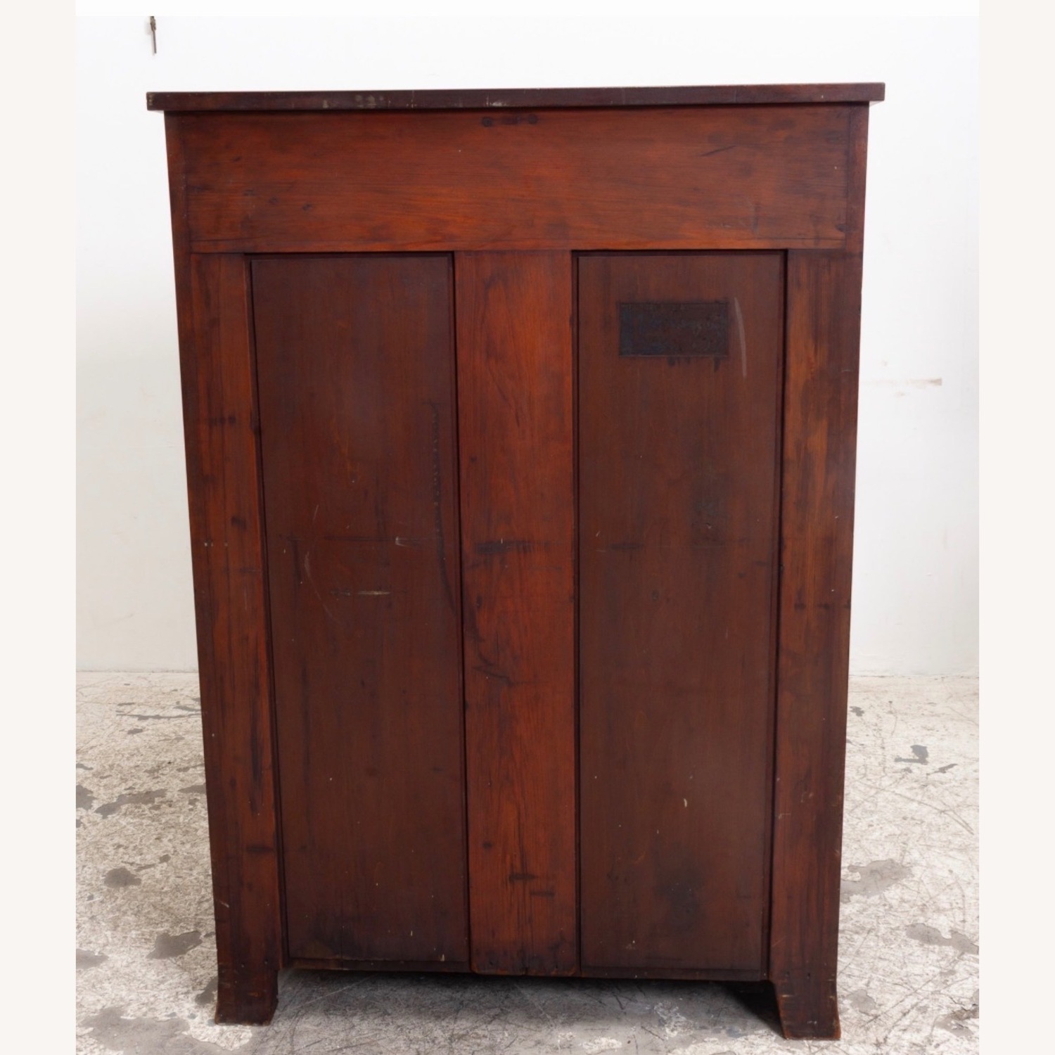 Antique Dark Brown Wood Dresser - image-6