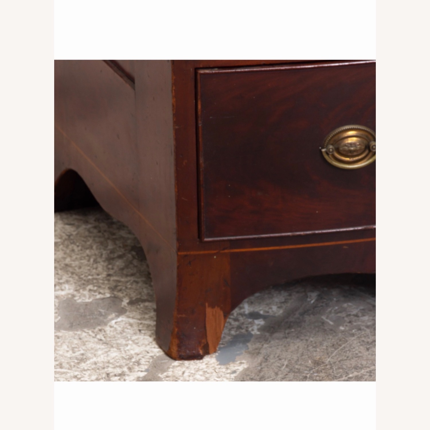 Antique Dark Brown Wood Dresser - image-4