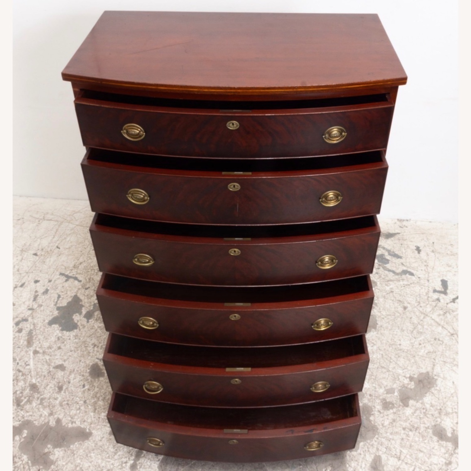 Antique Dark Brown Wood Dresser - image-1
