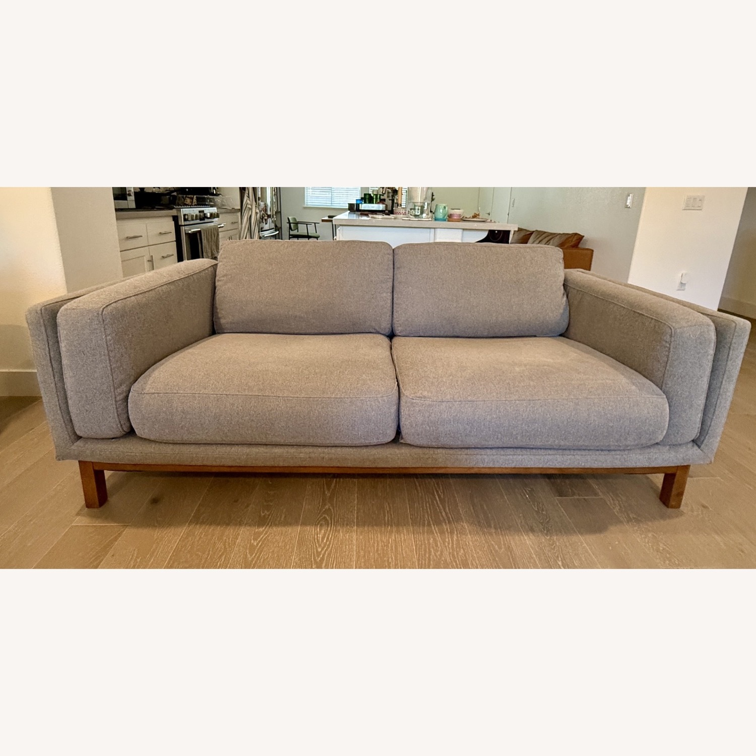West Elm Dekalb 85" Sofa Microfiber Heather Gray - image-1