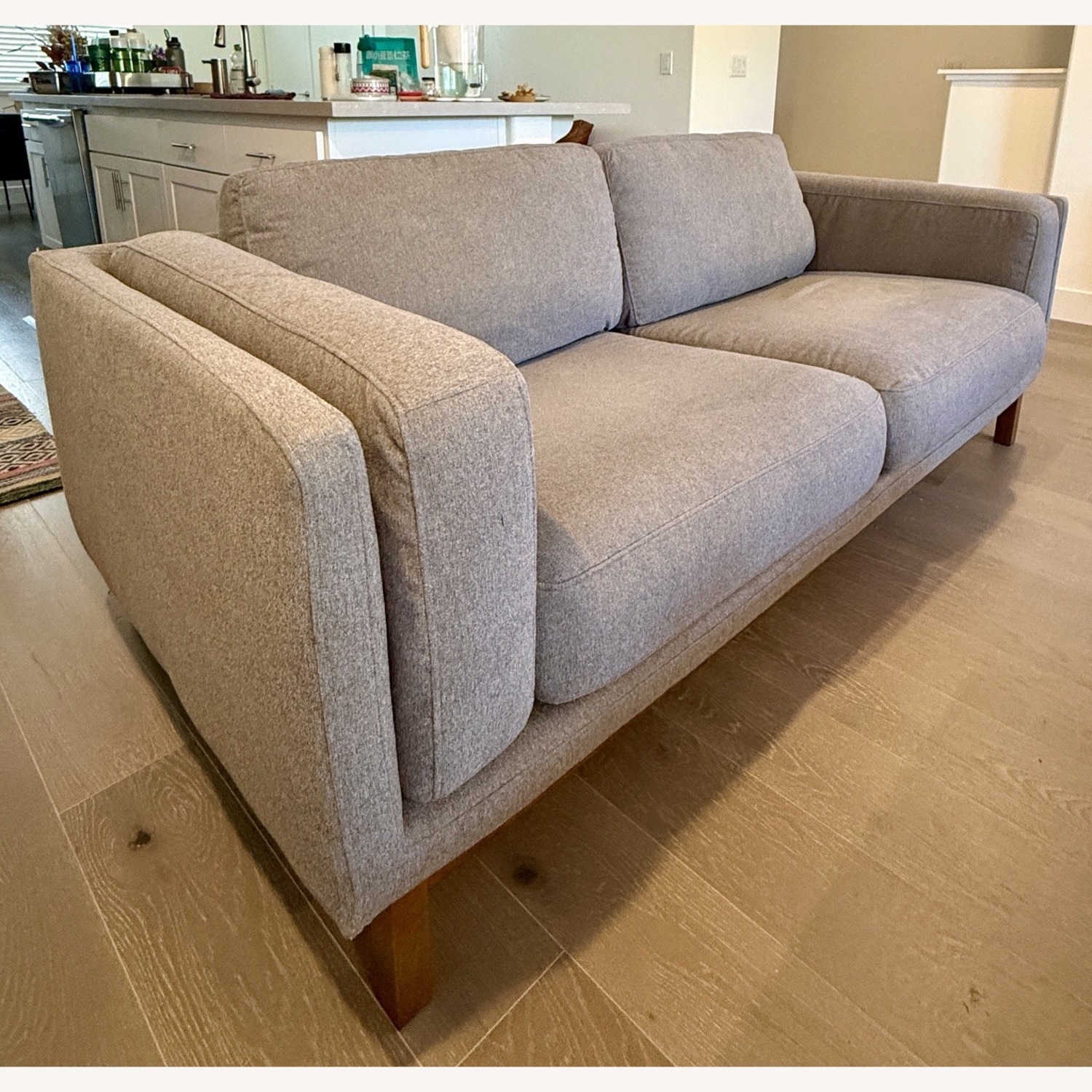 West Elm Dekalb 85" Sofa Microfiber Heather Gray - image-2