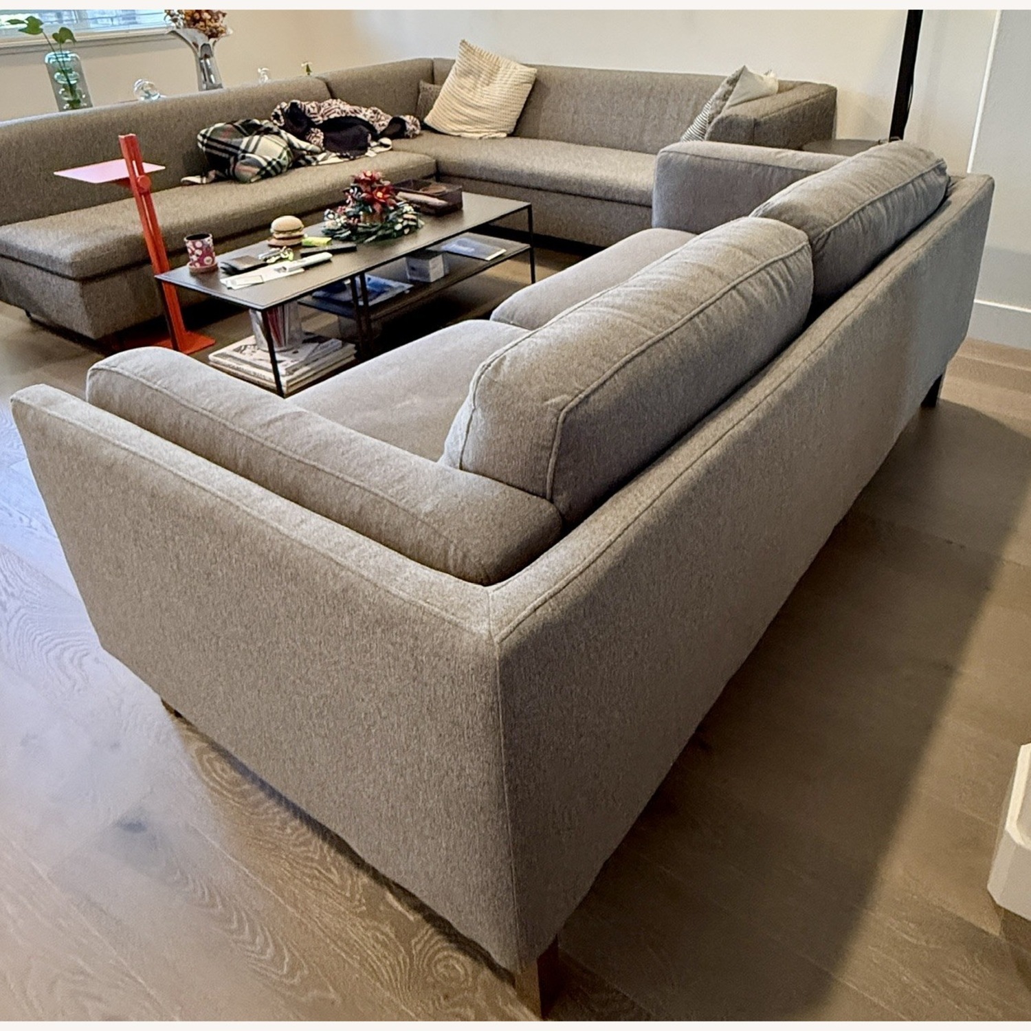 West Elm Dekalb 85" Sofa Microfiber Heather Gray - image-4