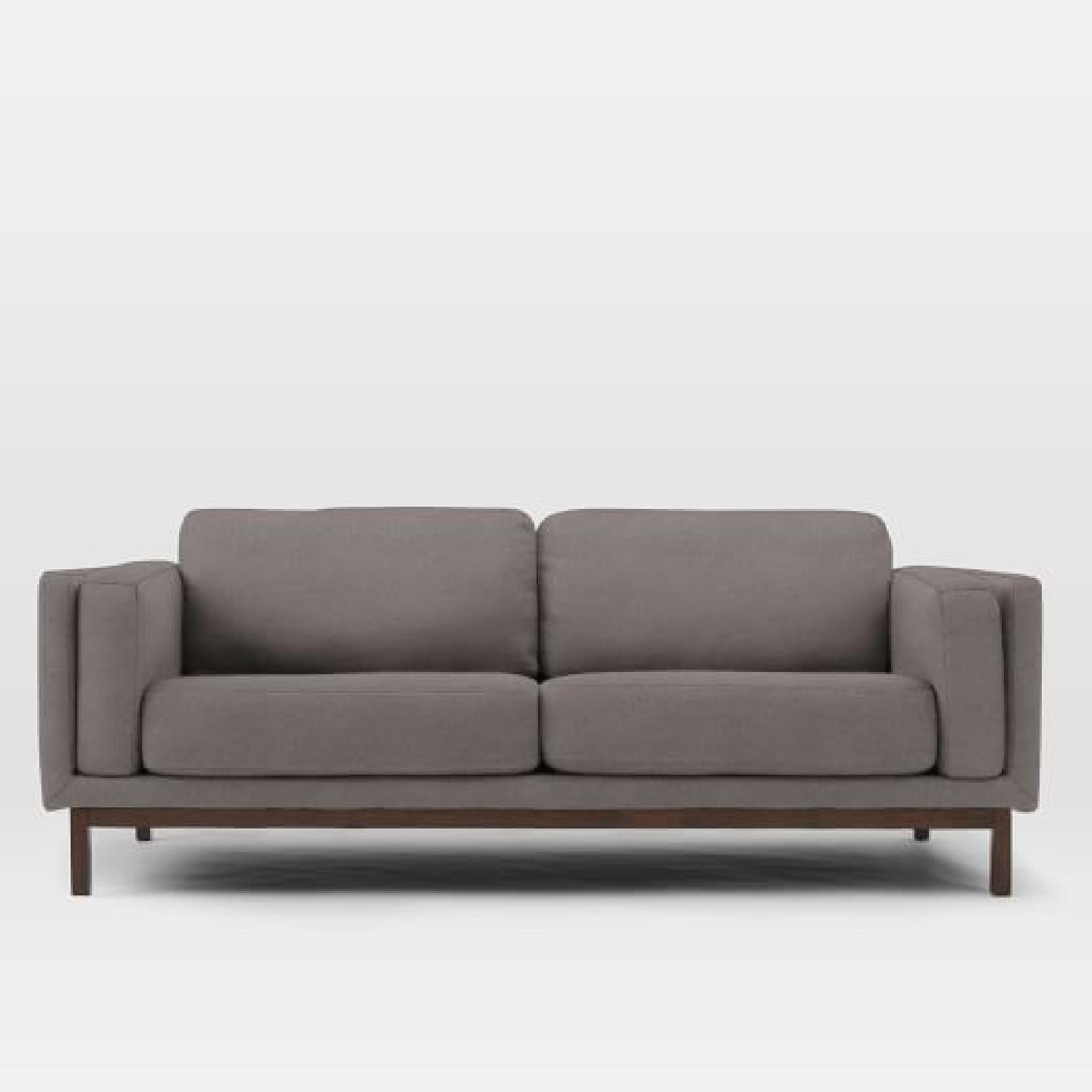 West Elm Dekalb 85" Sofa Microfiber Heather Gray - image-5