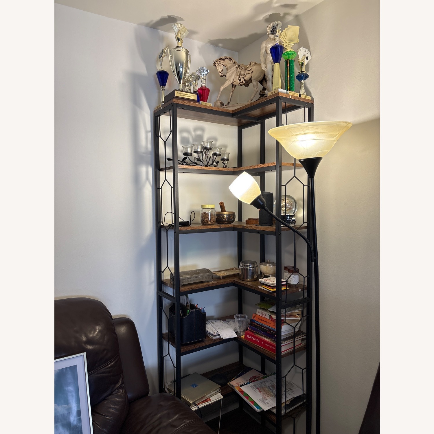 Vintage/Antique Finds Dark Brown Wood Bookcase - image-1